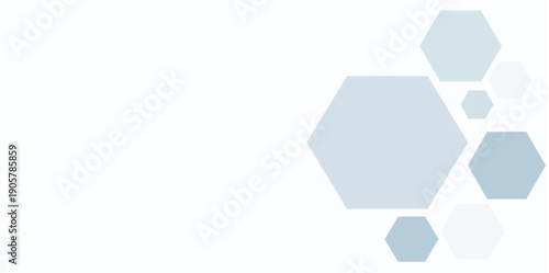 Modern blue hexagon background with soft layered geometric elements and wide copy space. Designed for corporate UI, technology websites, SaaS dashboards, mobile apps, presentations, and professional b