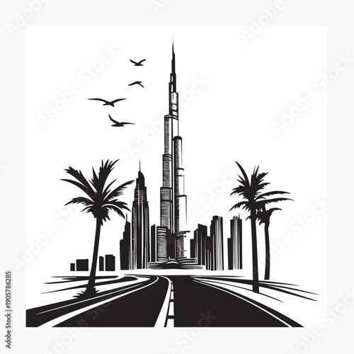 dubai united arab emirates vector