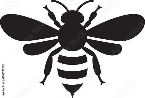 black bee silhouette design