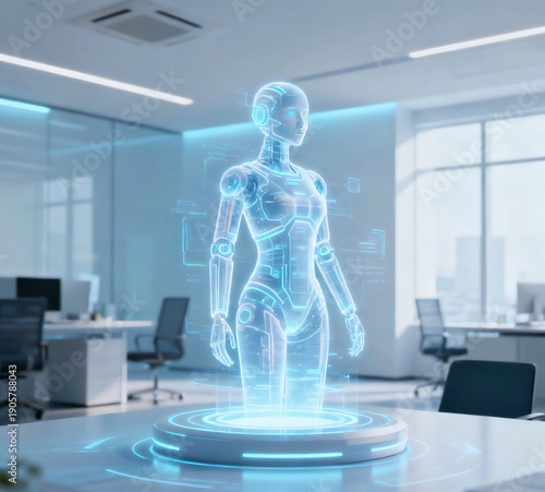 Smart Office Integration with Holographic AI Avatars