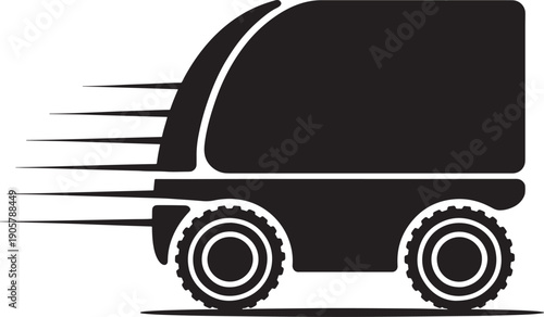 fast moving delivery van