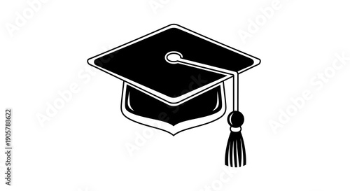 Elegant Graduation Cap Graphic Celebrating Academic Achievement and New Beginnings