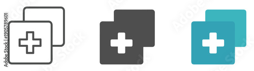 duplicate file vector icons set