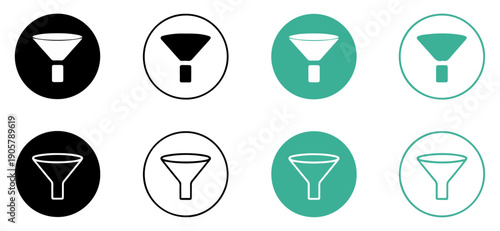 funnel vector flat icons collection