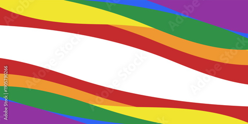 LGBT pride month rainbow colors wave flag colorful concept vector background