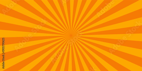 Bright orange-yellow gradient abstract background. Orange comic sunburst effect background with halftone. Suitable for templates, sales banners, events, ads, web, and pages