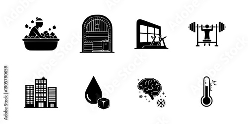 Cold Plunge Wellness Tub Recovery Icon