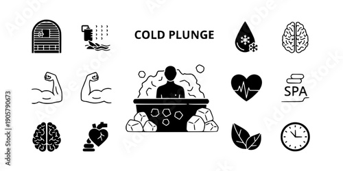 Cold Plunge Wellness Tub Recovery Icon