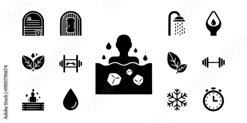 Cold Plunge Wellness Tub Recovery Icon