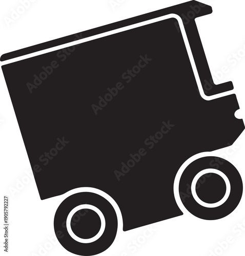 shopping cart icon on wheels