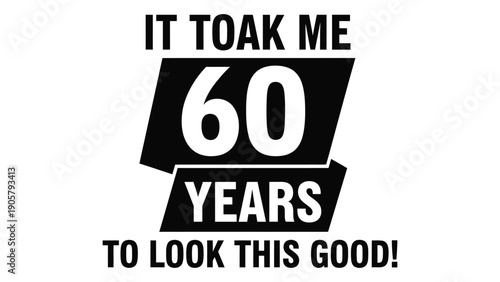 A bold statement on aging and self-confidence with a striking visual design Vector