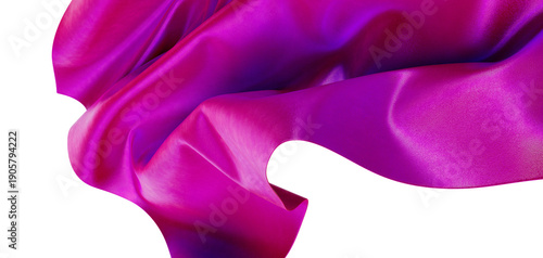 Stunning image of flowing pink fabric with a delicate texture against a clean white backdrop, perfect for design needs.