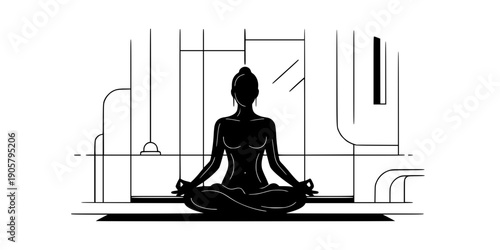 Yoga and Meditation Studio Wellness Icon