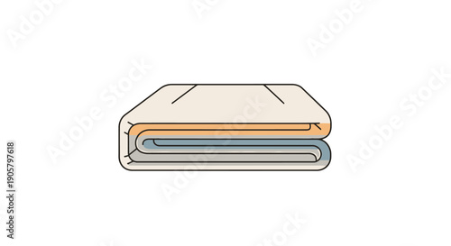Flat Folded Comfortable Textile Layers Representing Warmth and Cozy Fabric for Home Decor and Comfort in Simple Clean Design