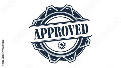 Approved Seal: A clean, concise seal boldly proclaims APPROVED, conveying authority, verification, and confidence.