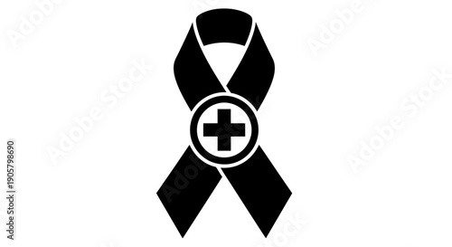 A 3d vector illustration of a business tie isolated on a white background designed as a radioactive symbol sign to represent nuclear danger