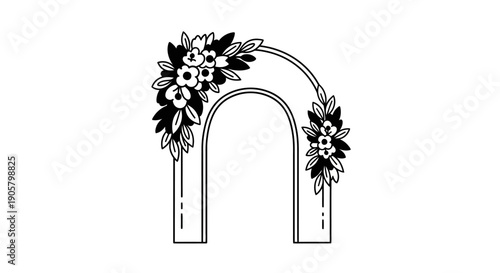 A beautiful spring bouquet of wild snowdrops and colorful pink blossoms with green leaves and stems is isolated on a white background