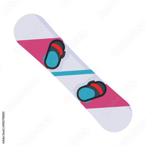 Snowboard icon. Isolated vector sign symbol