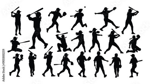 A diverse group of people engaged in various activities and sports. Vector