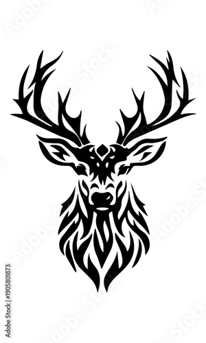 Tribal Deer Head Design