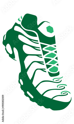 Green Athletic Shoe Icon