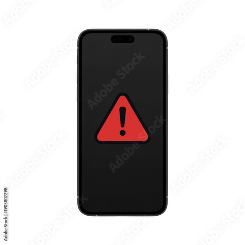 Free Download Smartphone with alert symbol on the screen alert isolated on a transparent background - GFXLoad