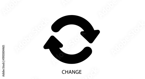Circular arrow design concept representing constant adjustment, evolution and improvement
