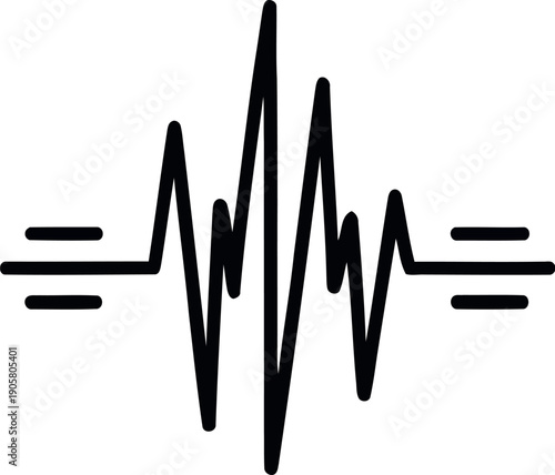 Electrical circuit diagram featuring a waveform and parallel connected capacitors.