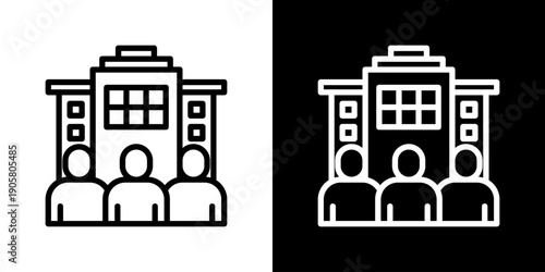 Corporate Culture Icon Set Vector Collection Isolated In Black And White