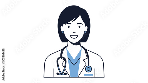 Friendly Professional: A medical professional embodies empathy and expertise, a symbol of care, trust, and dedication.
