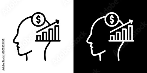 Growth Mindset Icon Set Vector Collection Isolated In Black And White