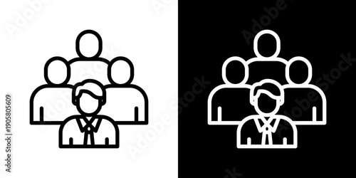 Leadership Icon Set Vector Collection Isolated In Black And White