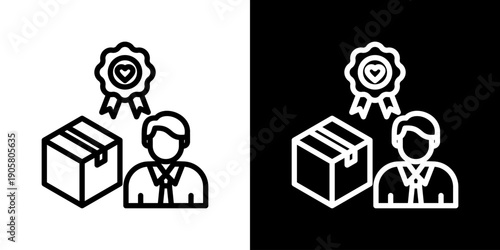 Brand Loyalty Icon Set Vector Collection Isolated In Black And White