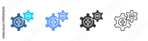  mathematics icon set multiple style collection