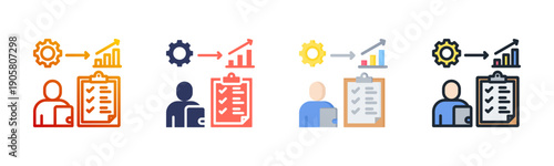 Accountability Icon Set Multiple Style