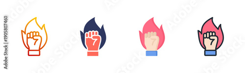 Empowerment Icon Set Multiple Style