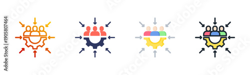 Customer Icon Set Multiple Style