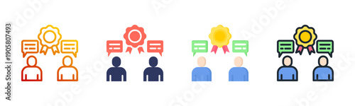 Communication Icon Set Multiple Style