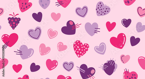 Delightful hearts arrangement on pastel pink backdrop charming for love or valentine themes