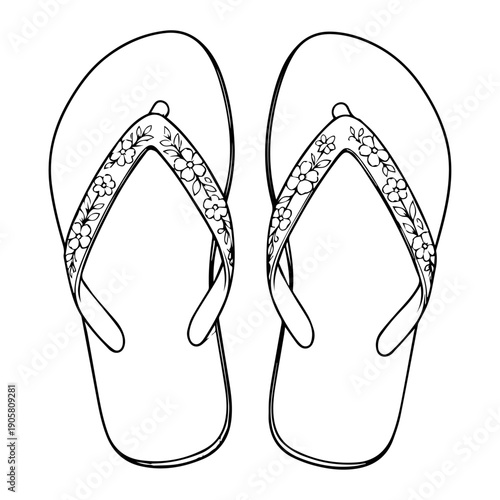 flip flops isolated on white