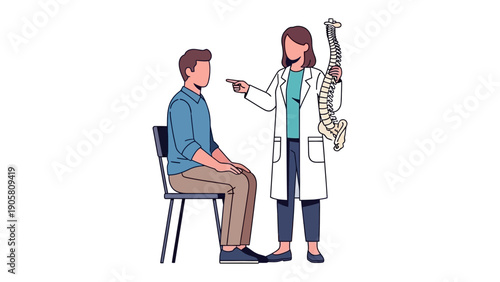 Medical Consultation: In this image a doctor explaining medical model to patient. shows the importance of good health 