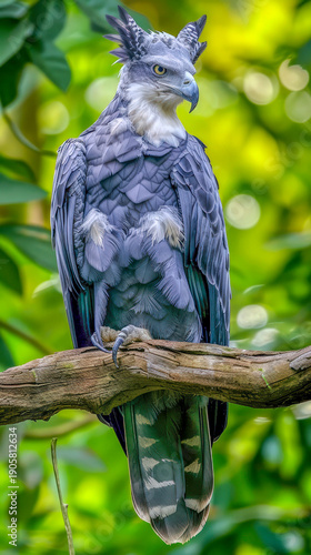 Harpy eagle portrait in sunshine