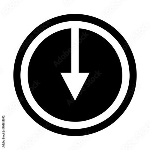 download arrow black circle icon