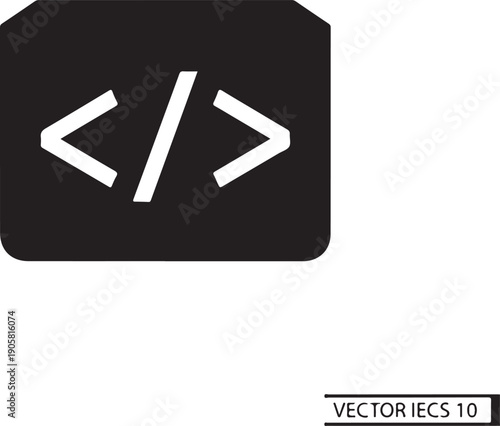 Black coding brackets on white background code brackets coding symbol angle brackets computer code d