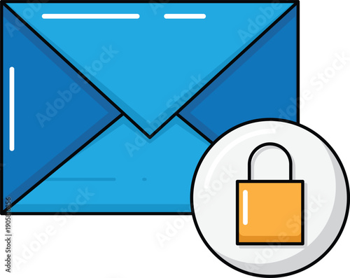 design Secure File illustration icon cute