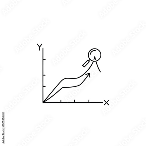 A diagram showing a person moving along a curved path on a graph