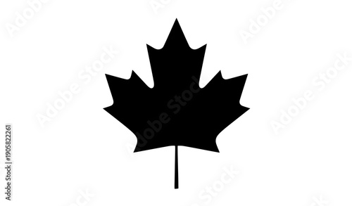 Canadian maple leaf silhouette vector illustration