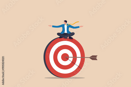 Achieving success by hitting the target with determination and focus