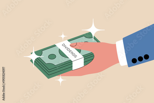 Hand exchanging money for cryptocurrency in digital transaction process