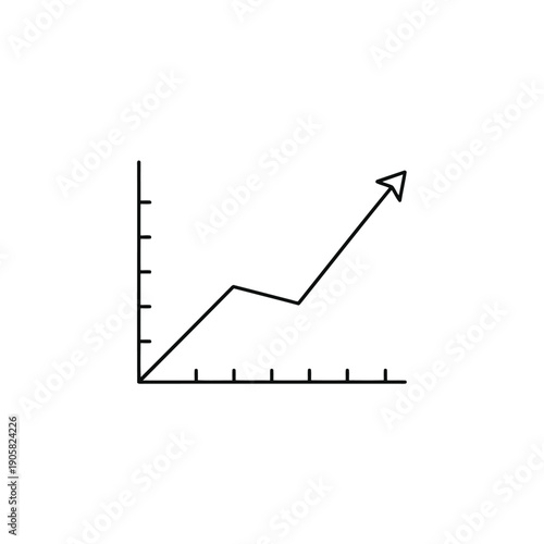 A line graph depicting a steady increase followed by a sharp rise.